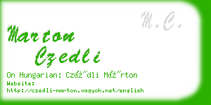 marton czedli business card